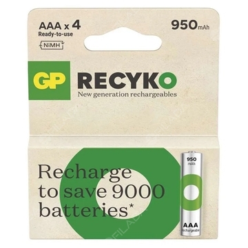 GP ReCyko nabíjecí baterie AAA/HR03/950mAh (B25114) 4ks 1032124090